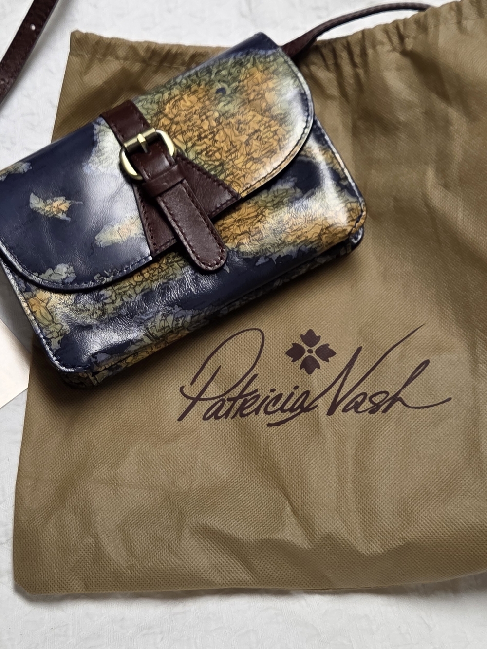 Patricia Nash Greek Map Torri Small Crossbody NWT